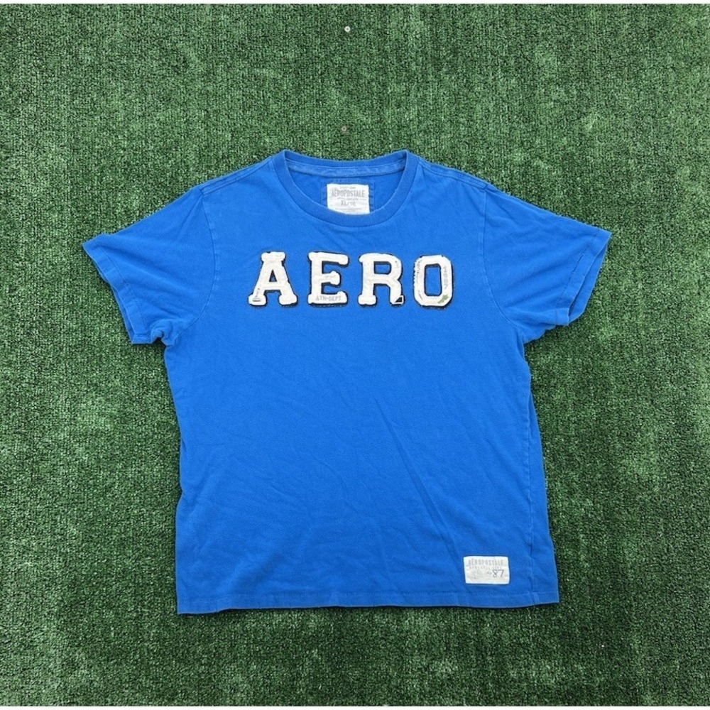 Vintage Aeropostale Shirt Mens XL Athletic Dept. 87 Single Stitch Tee Blue